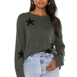 Rails XS Perci Sweater in Olive Black Stars